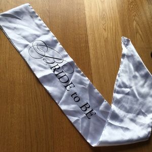 Bride to be sash
